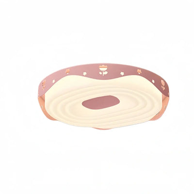 Morandia Modern Round Ceiling Light -- Iron & PE Flush Mount for Bedroom