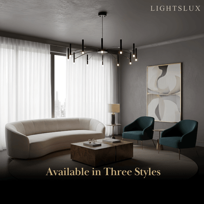 Contemporary Candle Chandelier with Adjustable