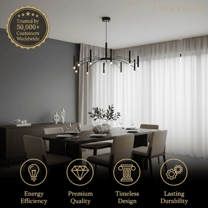 Contemporary Candle Chandelier with Adjustable