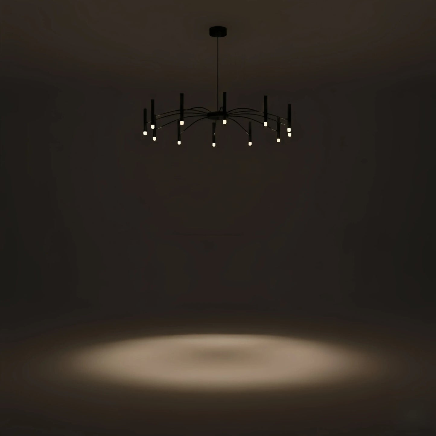 Contemporary Candle Chandelier with Adjustable
