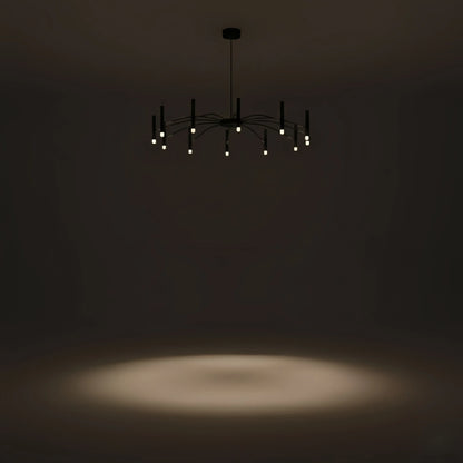 Contemporary Candle Chandelier with Adjustable