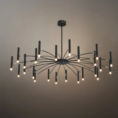 Contemporary Candle Chandelier with Adjustable