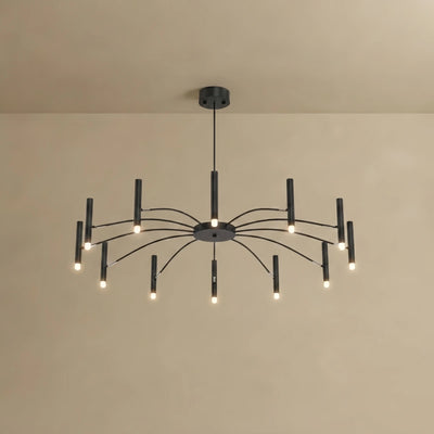 Nebula Modern Contemporary Candle Chandelier with Adjustable