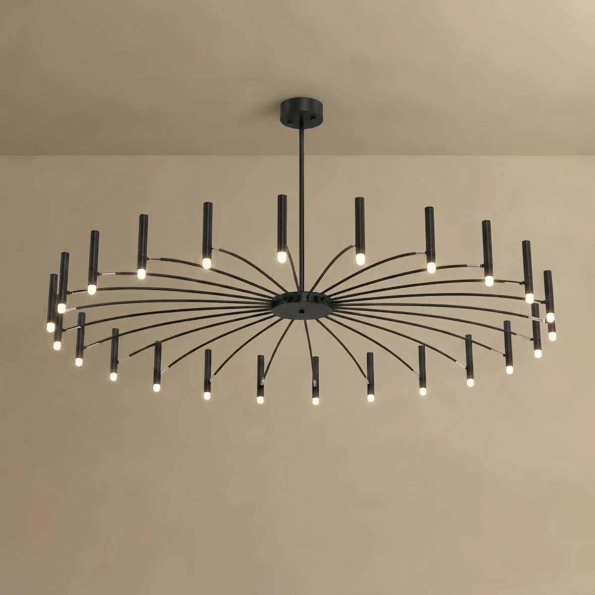 Modern Contemporary Candle Chandelier with Adjustable