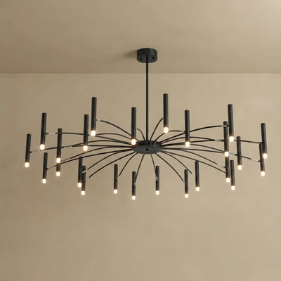 Modern Contemporary Candle Chandelier with Adjustable