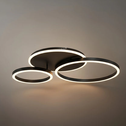  Ring Black/Gold Celing Light, 4Style, for Bedroom/Living Room/Commercial