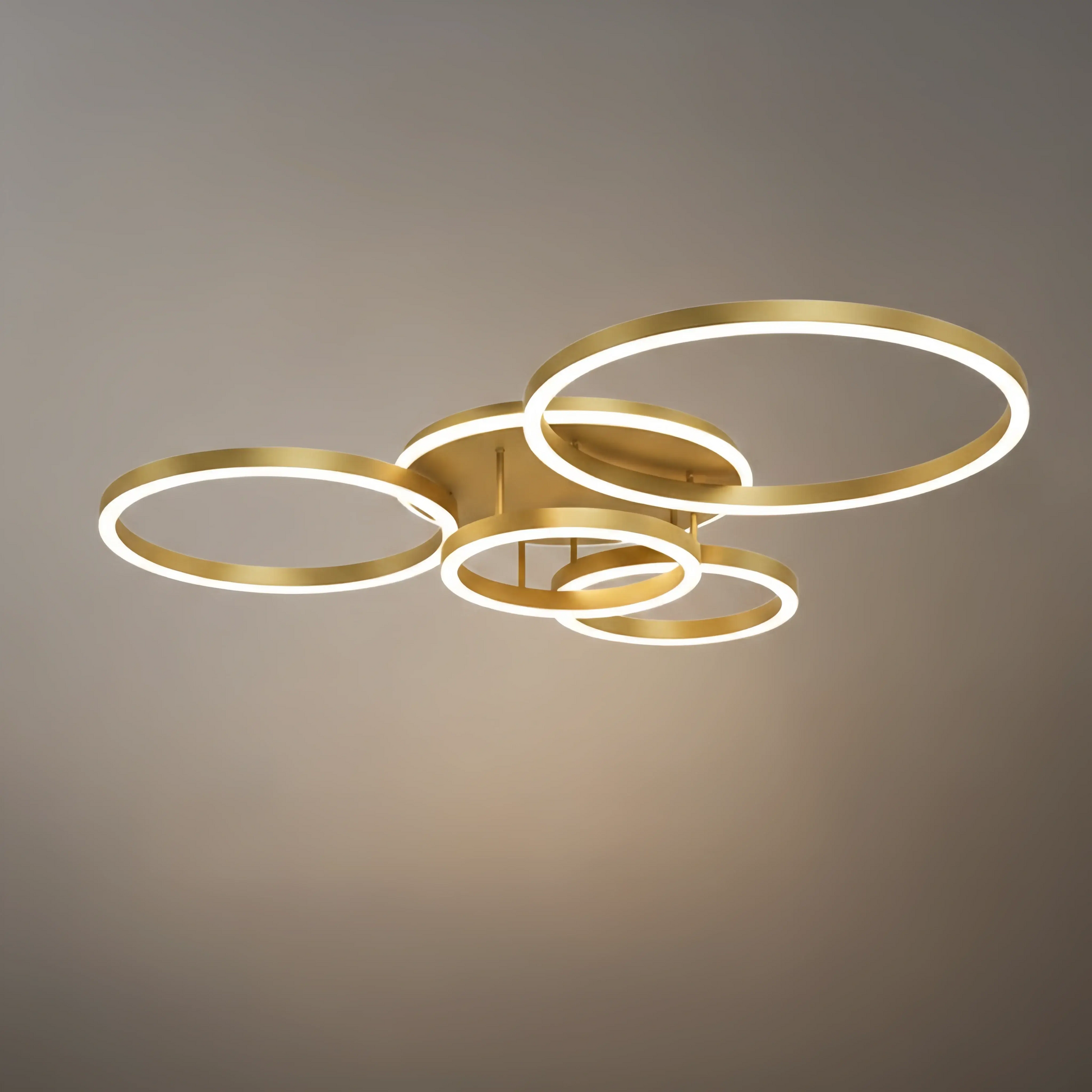  Ring Black/Gold Celing Light, 4Style, for Bedroom/Living Room/Commercial