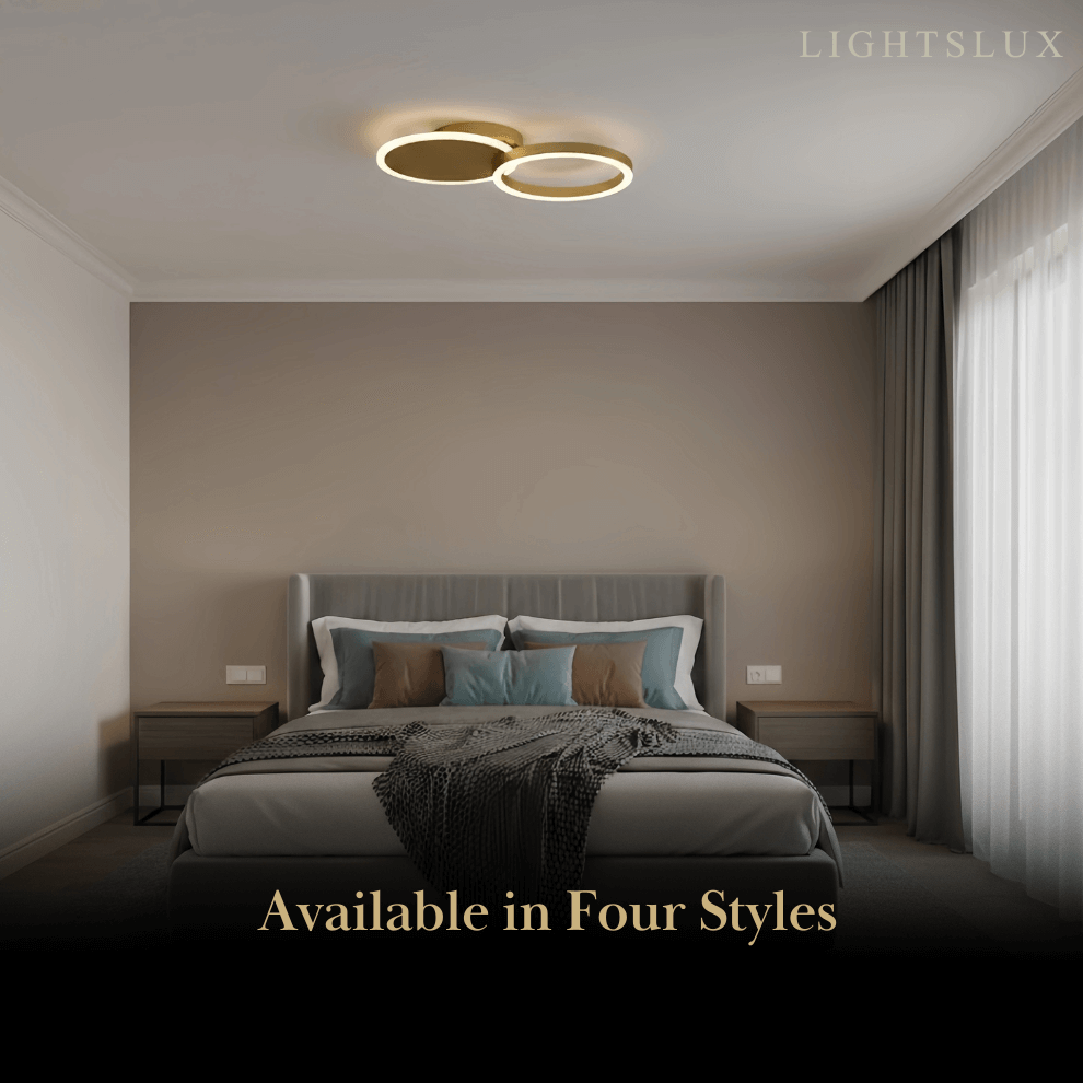 Ring Black/Gold Celing Light