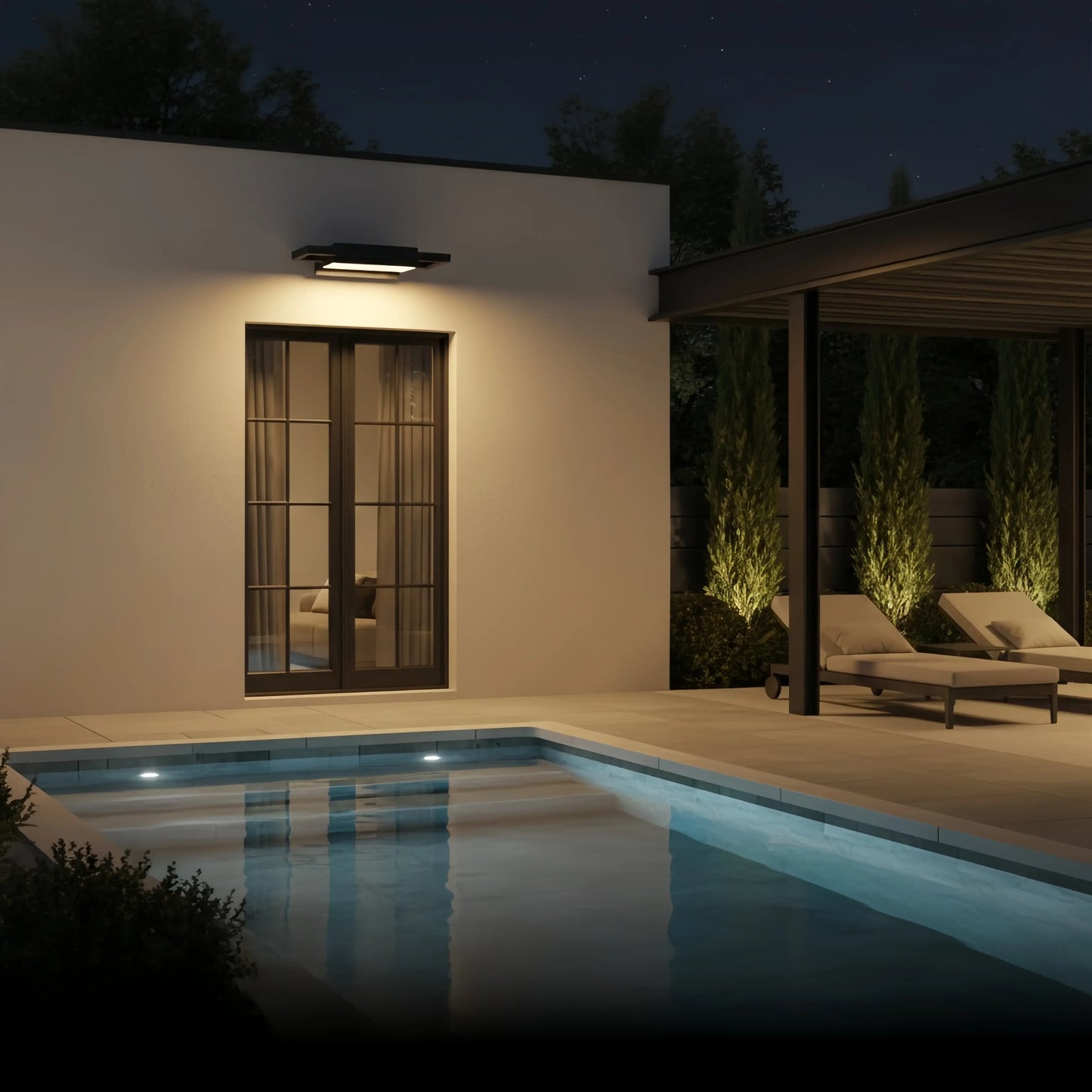 Arcato Modern Waterproof Wall Sconce, 2 Size,for Tarrace/Garden