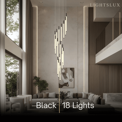 Nebula Multi-Tier Modern Chandelier - Waterfall Design for Staircases & High Ceilings