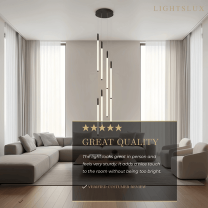 Nebula Multi-Tier Modern Chandelier - Waterfall Design for Staircases & High Ceilings