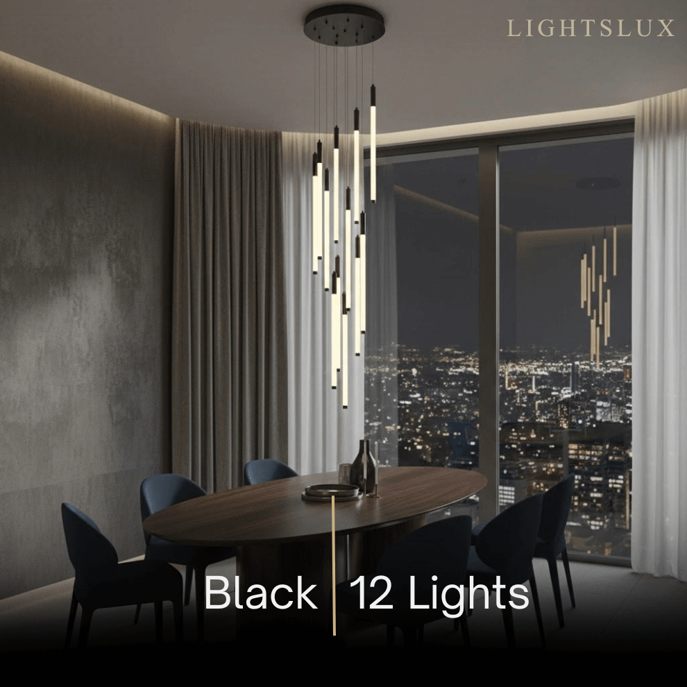 Nebula Multi-Tier Modern Chandelier - Waterfall Design for Staircases & High Ceilings