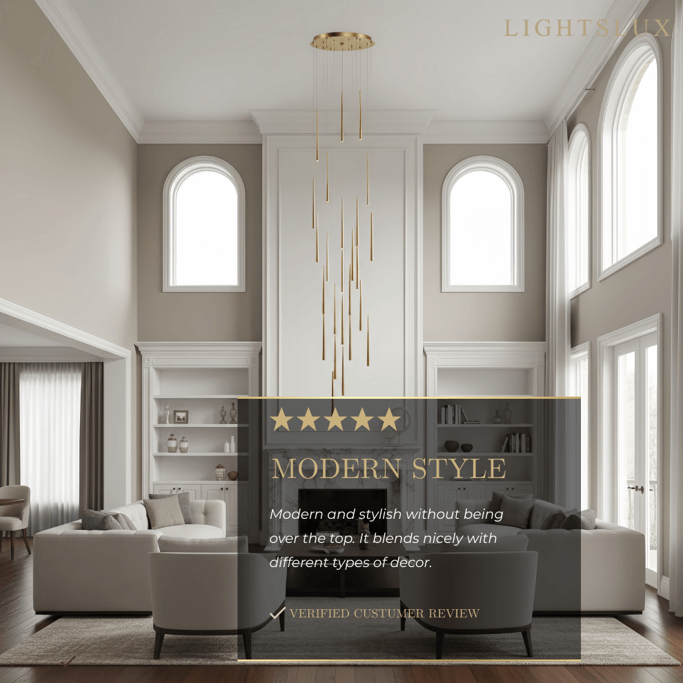 Design Chandelier - Versatile Statement Piece for Living Room/Entryway