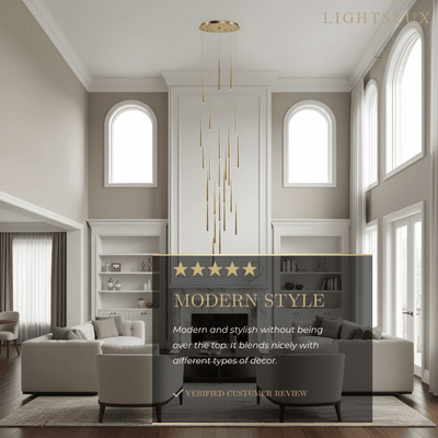 Design Chandelier - Versatile Statement Piece for Living Room/Entryway