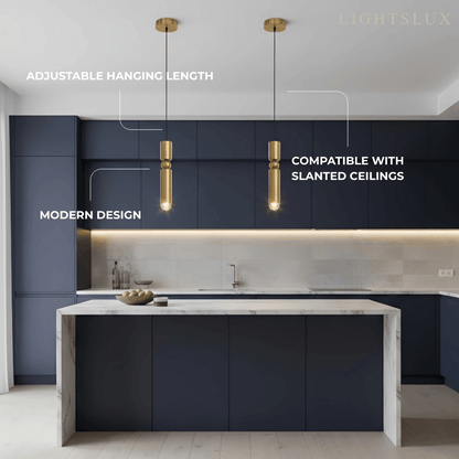 Modern Gold Pendant Light with Soft Warm Glow for Contemporary Interiors