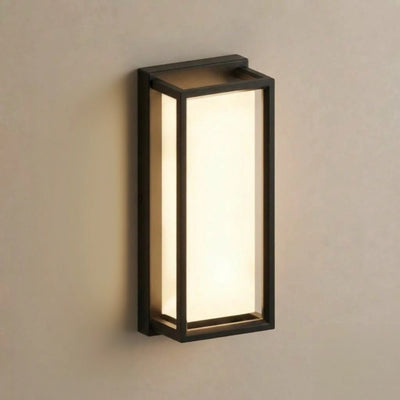 Minimalist Outdoor Wall Sconce in Black Stainless Steel with Adjustable 