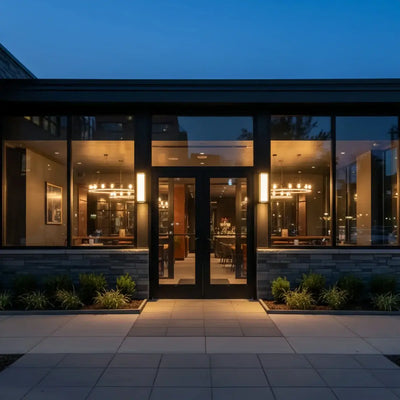 Minimalist Outdoor Wall Sconce in Black Stainless Steel with Adjustable LED Lighting