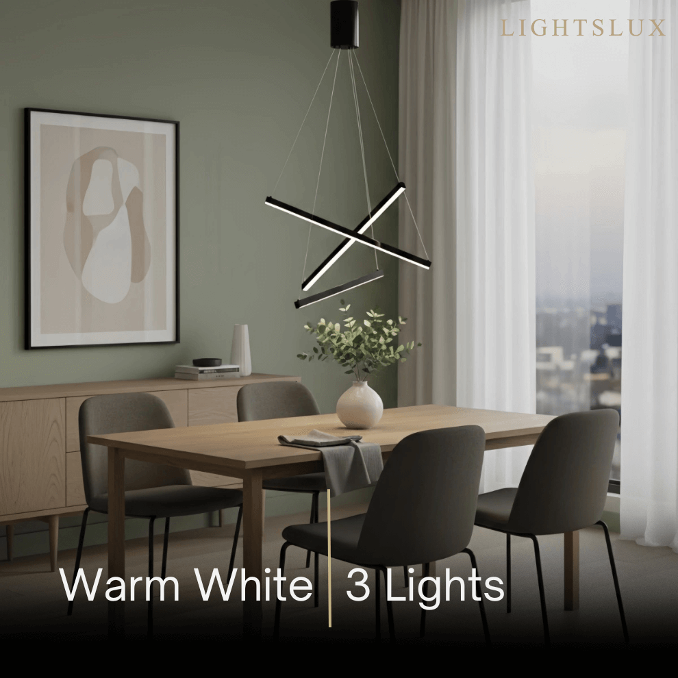 Sculptural Modern Chandelier – Aluminum & Silica Gel LED Halo Light for Living Room 