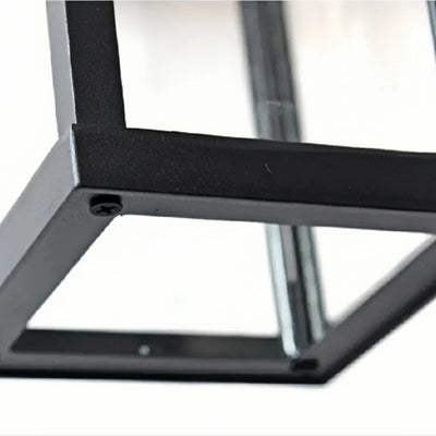 Arcato Modern Outdoor Wall Sconce – Black Stainless Steel with Clear Glass for Porch/Patio