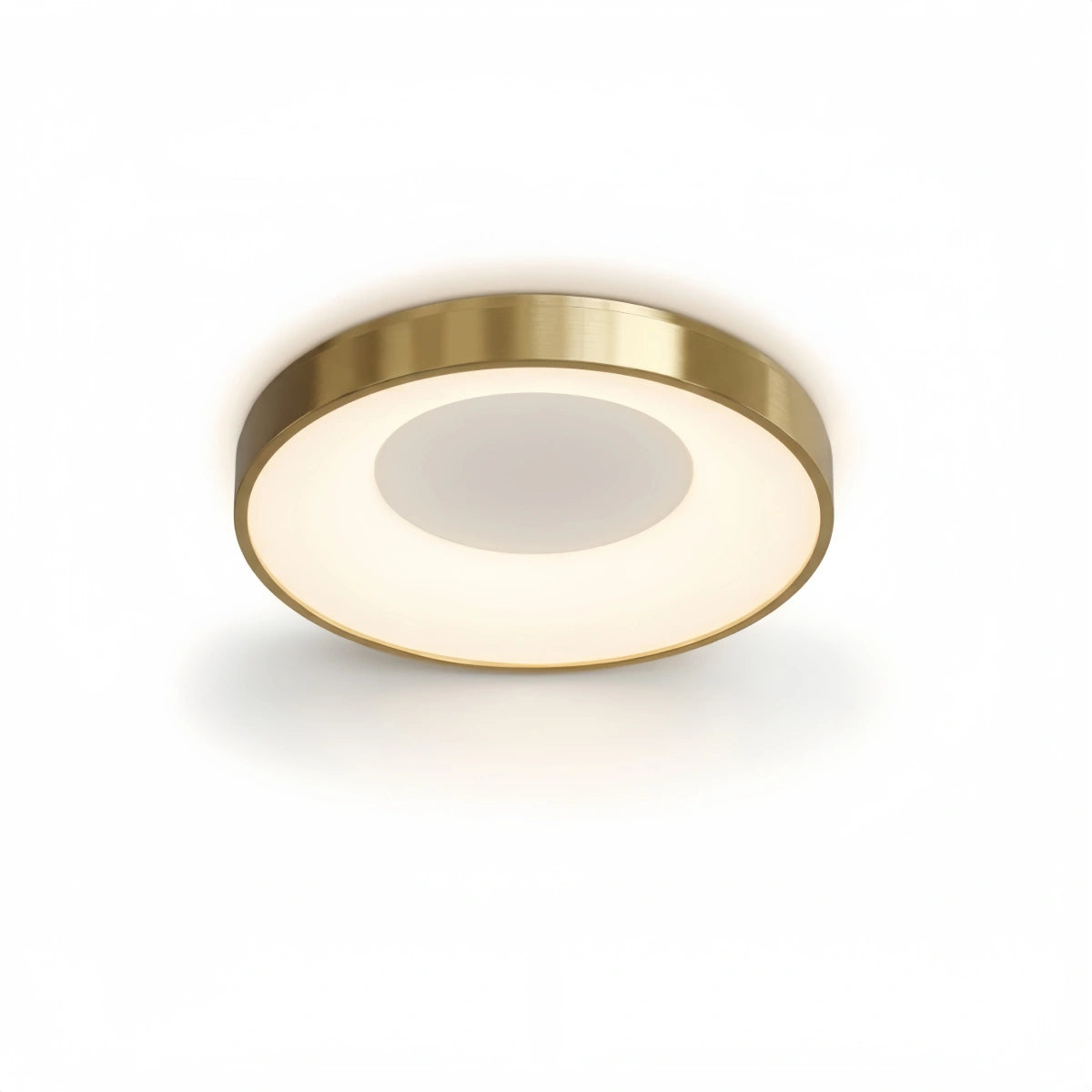 Arcato Modern Flush Mount Ceiling Light – Gold/ Black Dimmable LED for Living Room