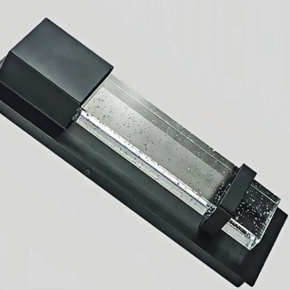 Arcato Modern Outdoor Wall Sconce – Black Stainless Steel/Glass for Patio/Entryway