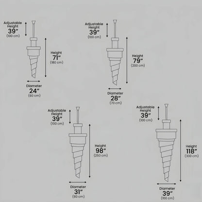 Excelis_Luxury_Cone_Crystal_Chandelier