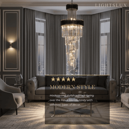 Excelis_Luxury_Cone_Crystal_Chandelier