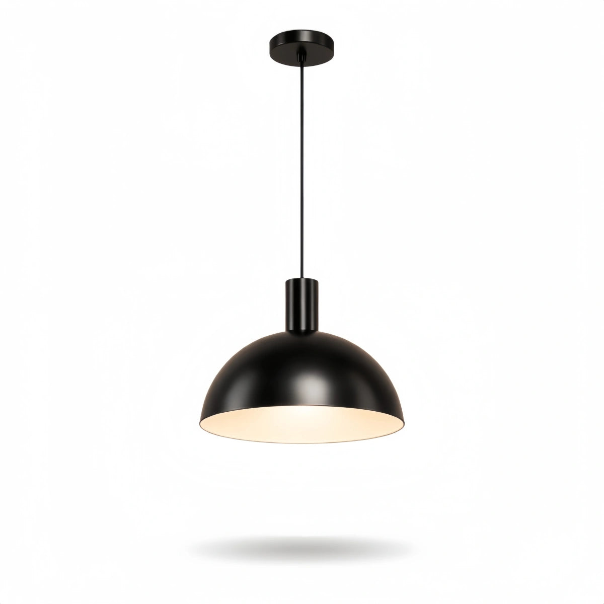 Irondale Mid-Century Pendant Light – Solid Brass in Brushed Gold/Black Matte for Dining Room