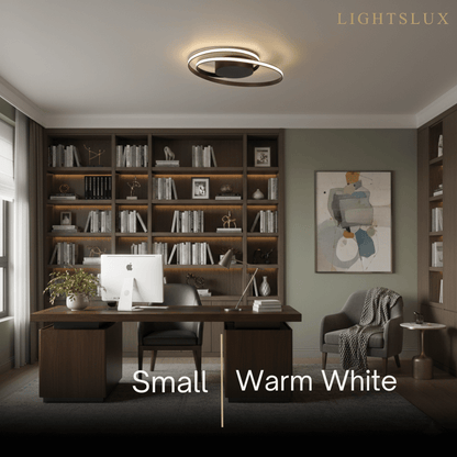 Ceiling Light – Black Ash Iron & Silica Gel Surface Mount for Bedroom