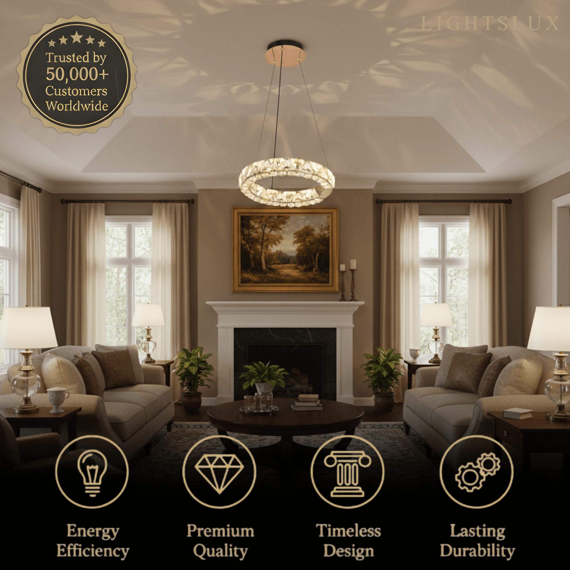 Excelis_Rose_Gold_Crystal_Chandelier