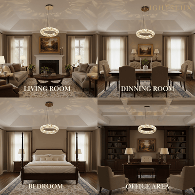 Rose Gold Crystal Chandelier – Exquisite Crystals with Warm Ambient Glow
