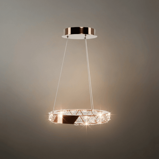 Rose Gold Crystal Chandelier – Exquisite Crystals with Warm Ambient Glow