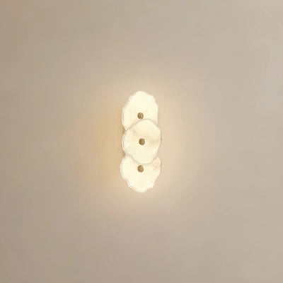 Excelis Royal Alabaster Petal Wall Sconce – Hand-Layered with Brushed Gold Brass