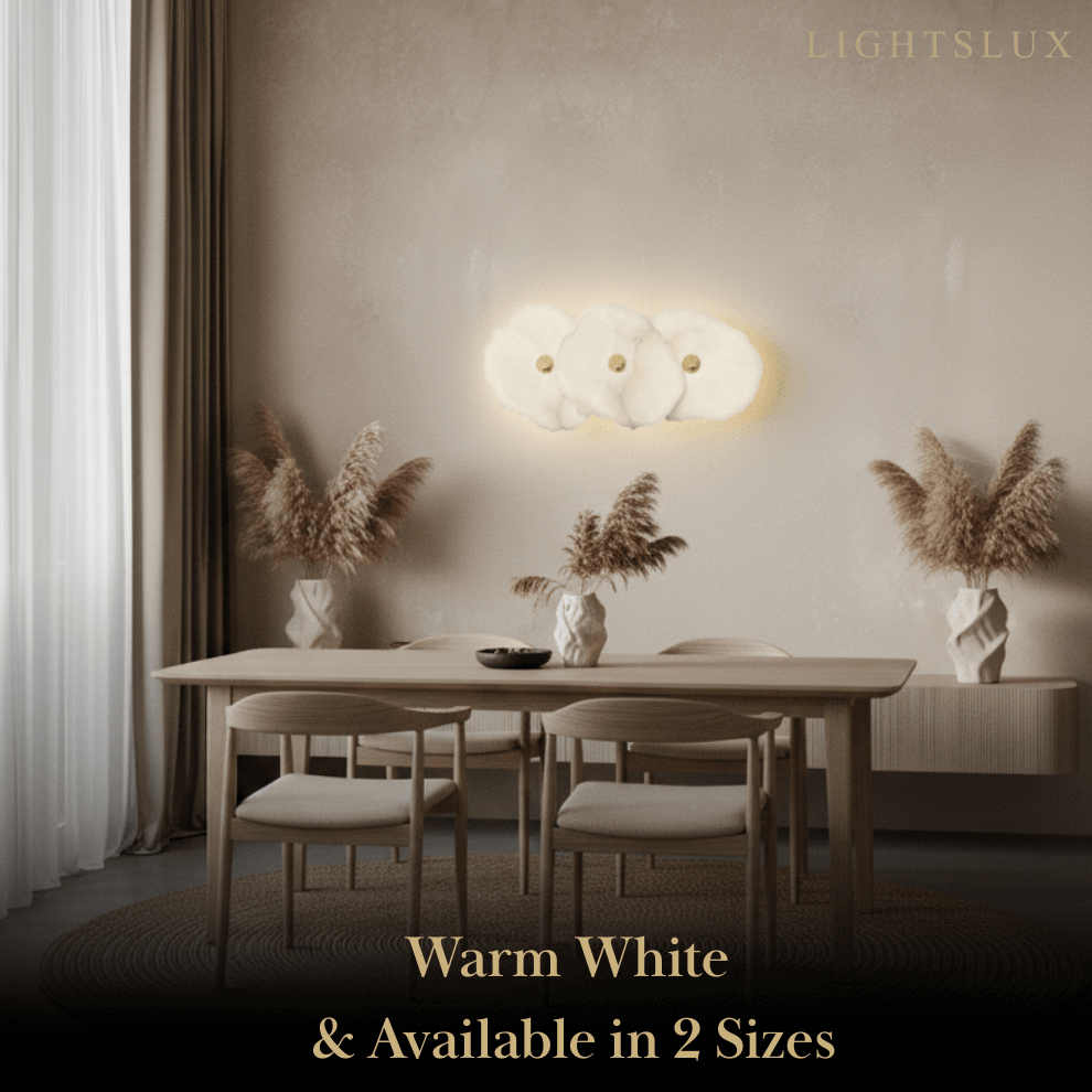 Excelis Royal Alabaster Petal Wall Sconce for Living Room