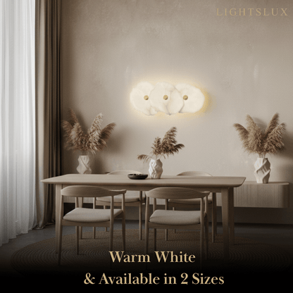 Excelis Royal Alabaster Petal Wall Sconce for Living Room
