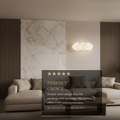 Excelis Royal Alabaster Petal Wall Sconce for Living Room