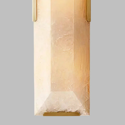 Modern Faceted Alabaster Wall Sconce