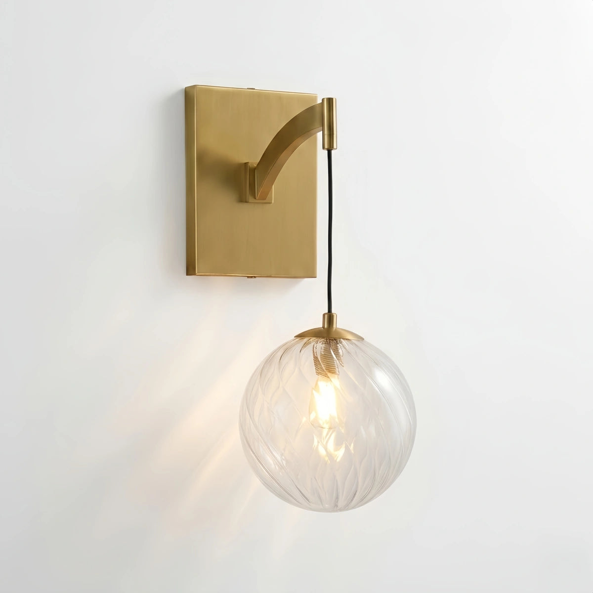 Excelis Modern Gold Globe Wall Sconce – Brushed Gold Finish Modern Elegant Design