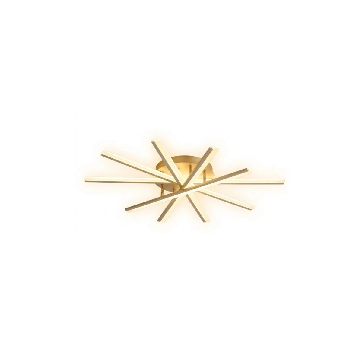 Nebula Modern Geometric Linear Ceiling Light – Black Ash/Metallic Gold for Living Room