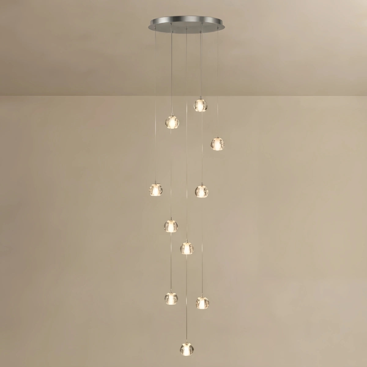 Excelis Royal Crystal Chandelier – Clear Sparkling Crystals with Warm Ambient Glow Living Room