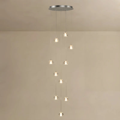 Excelis Royal Crystal Chandelier – Clear Sparkling Crystals with Warm Ambient Glow Living Room