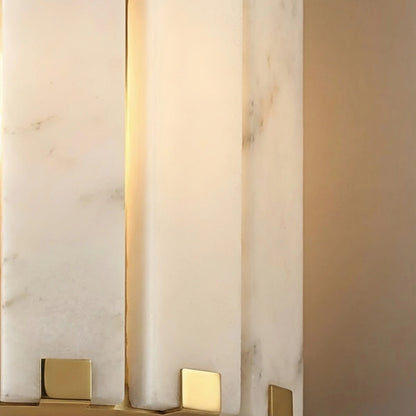 Excelis Modern Vertical Alabaster Wall Sconce