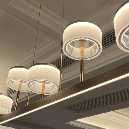 Modern Linear Gold Black Pendant Light – Mid-Century Sculptural Elegance Dining Room