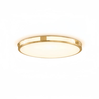 Excelis Crystal Accent Ceiling Light – Solid Brass Brushed Gold for Living Room Bedroom