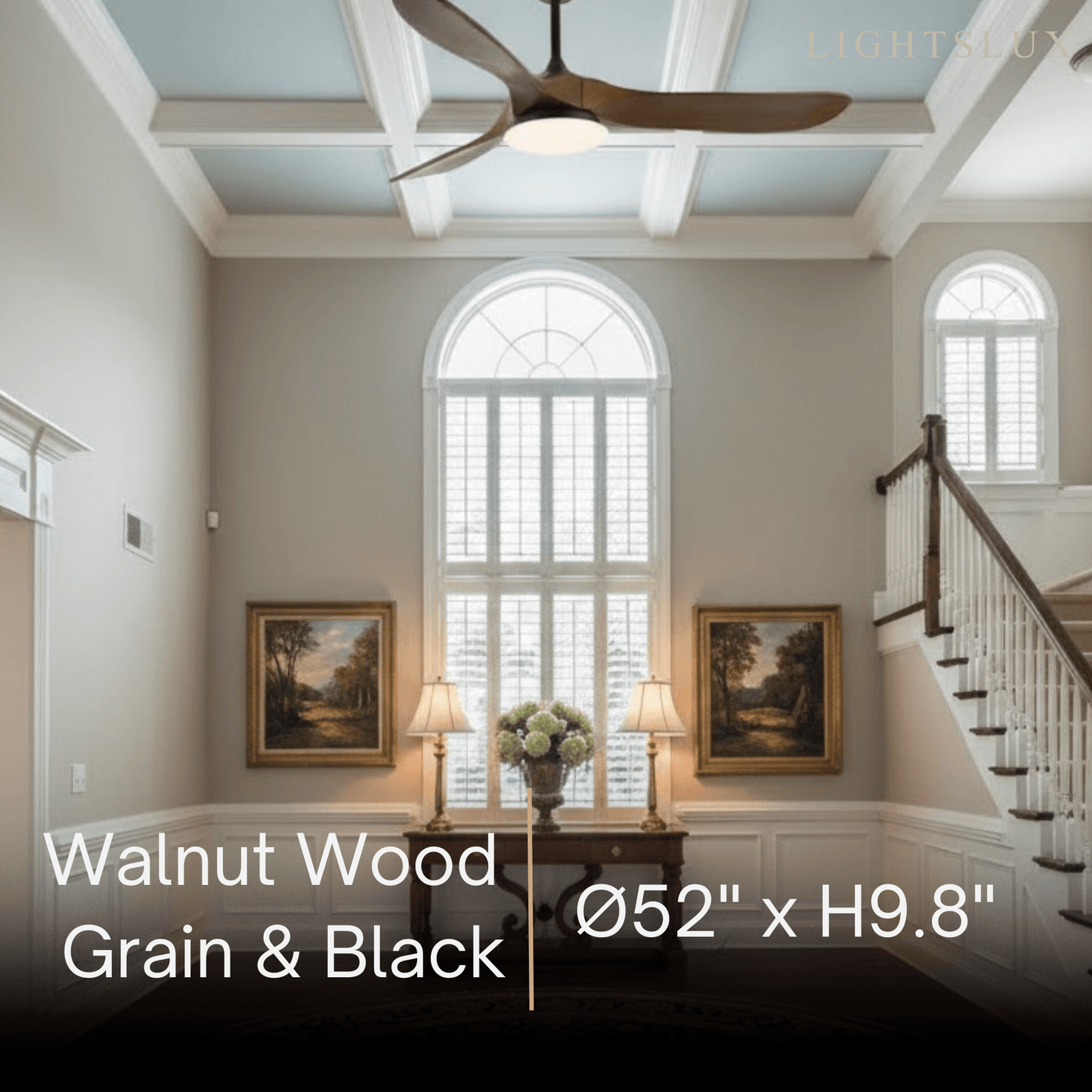 Zenno Modern Wood Ceiling Fan Light
