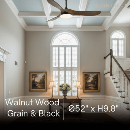 Zenno Modern Wood Ceiling Fan Light