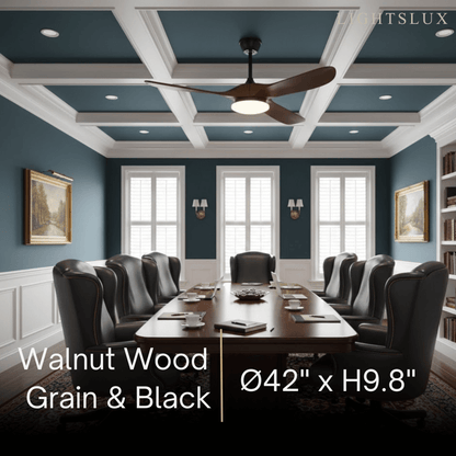 Zenno Modern Wood Ceiling Fan Light