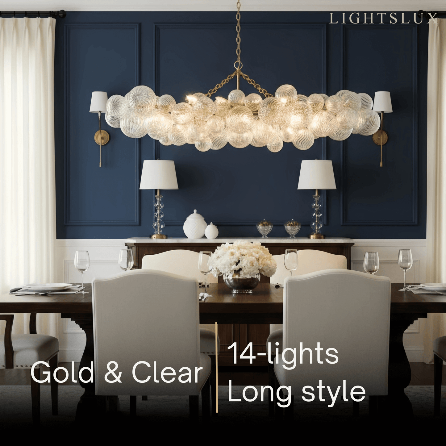 Modern Chandelier – Bubble Etched Glass 