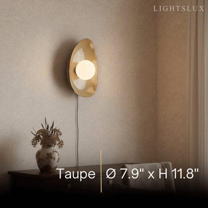  Wall Light — Handcrafted Ceramic & Translucent Glass for Living Room