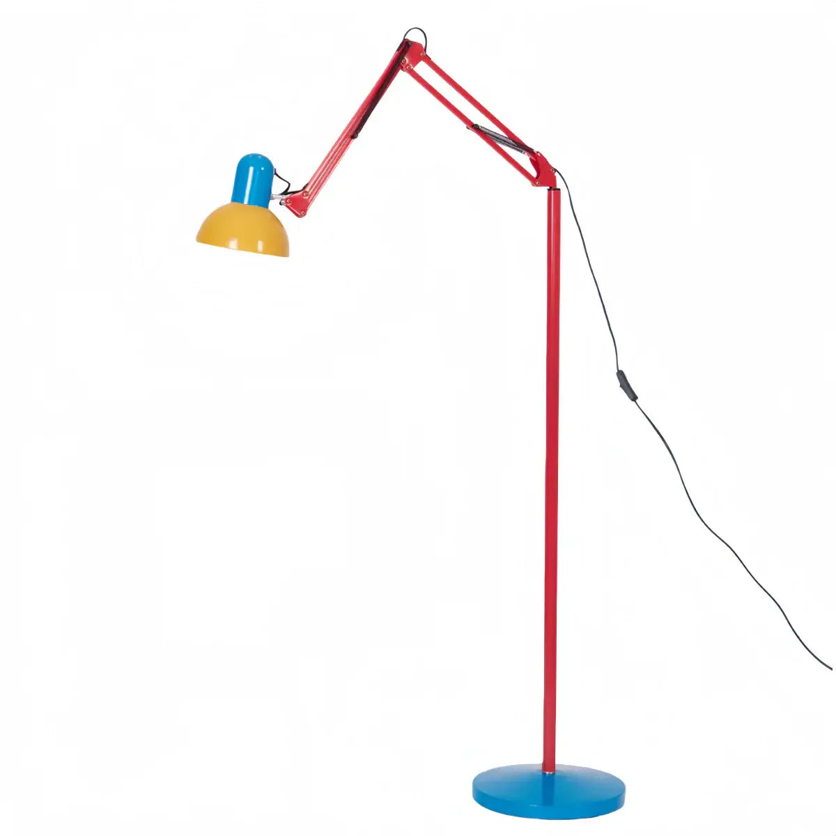Modern Multi-Joint Floor Lamp — Adjustable Blue Red Yellow 